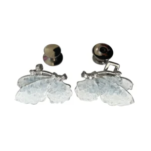 light blue butterfly Adjustable Jean Buttons Pins no sew jean button decorative crystal style waist adjuster