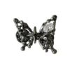 gunmetal butterfly pant waist tightener adjustable no sew jean button pin sculptural metal waist adjuster with crystal accent